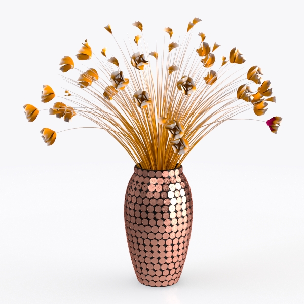 Hollyone Hydrangea Artificial Flowers with Glass