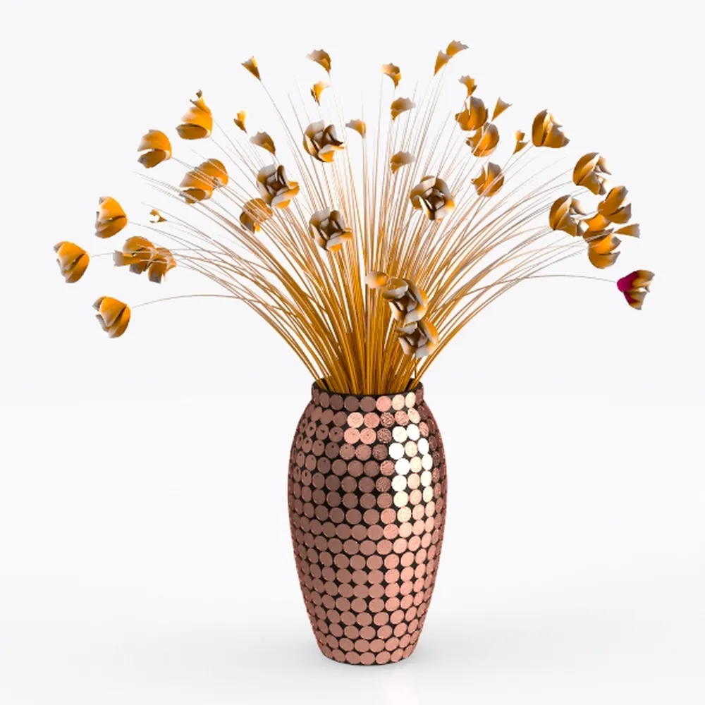 Hollyone Hydrangea Artificial Flowers with Glass