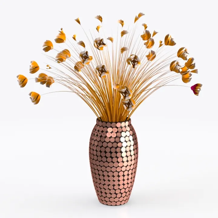 Hollyone Hydrangea Artificial Flowers with Glass