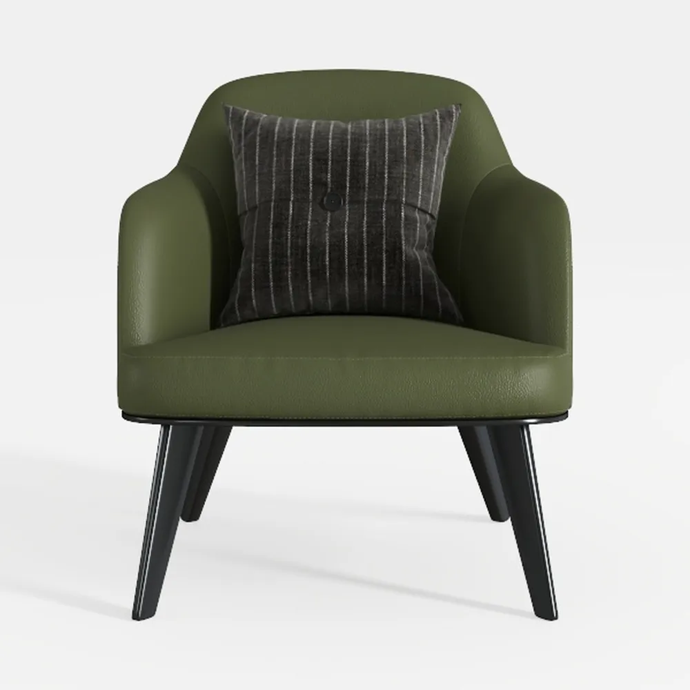 Accent Chair Set of 2 Upholstered Barrel Arm Chair