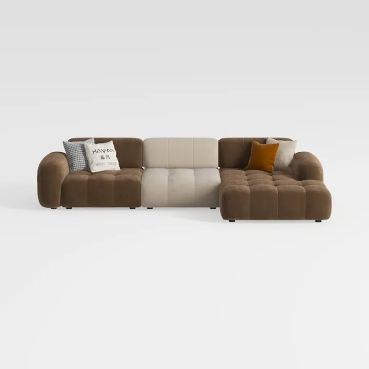 Italian Wood Skeleton Minimalist Piano Key Sofa