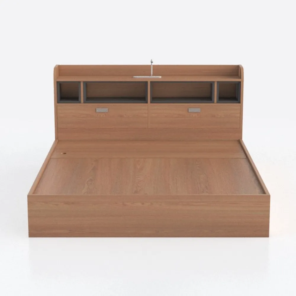 Acme Hestia Wooden Queen Platform Bed in Walnut