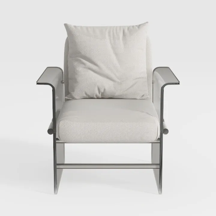 Mid Century Modern Accent Chair, Upholstered