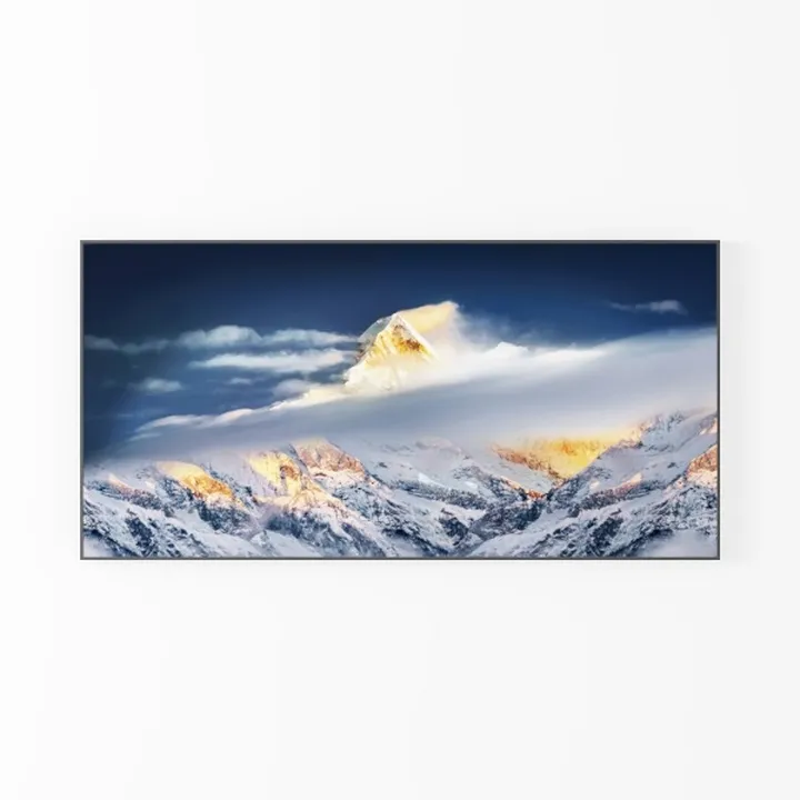 Modern Minimalist Snow Mountain Landscape Wall Art Decor 3D Model