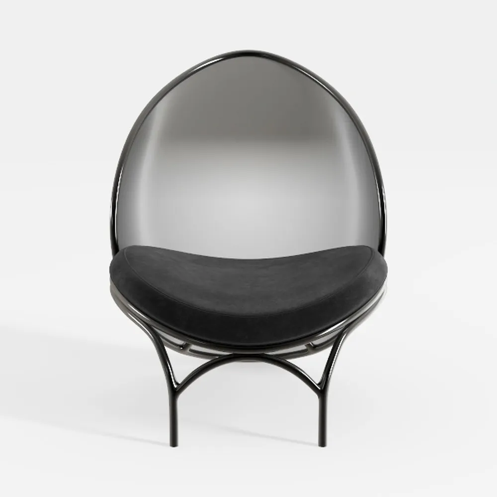 Urban Lifestyle Micromink Rocking Saucer Chair, Bl