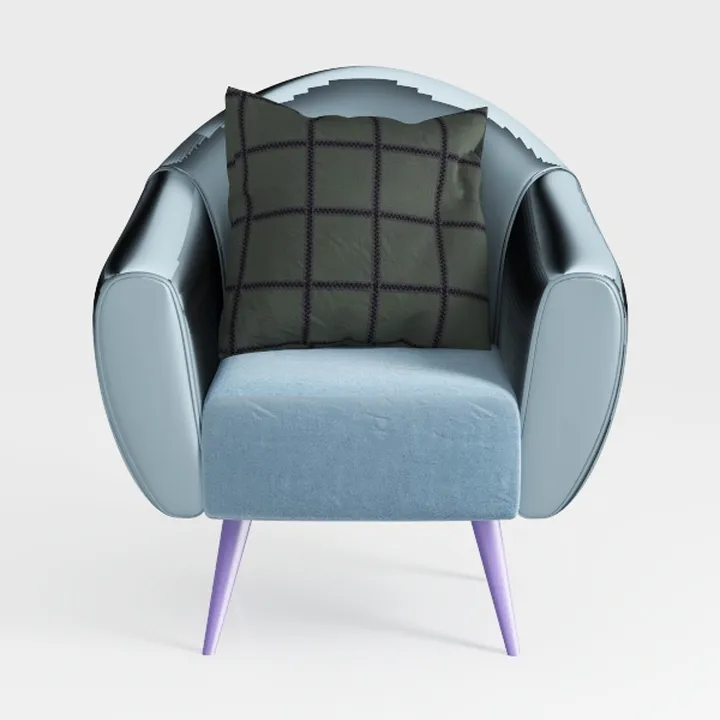 Modern Accent Chair Slipper Chair with Gold Legs