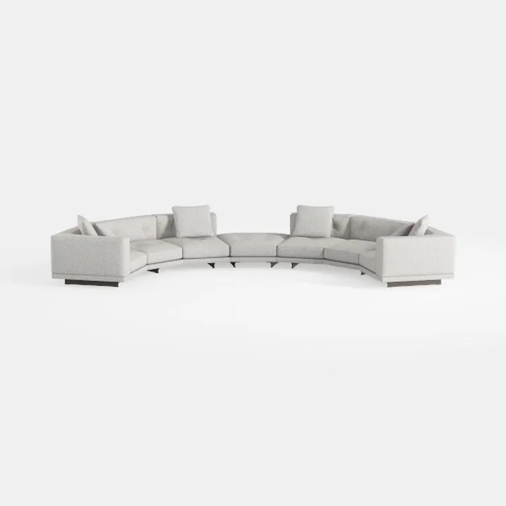 Pemberly Row Contemporary Canes Cobblestone 6 Piec