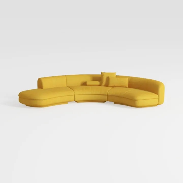 Curved Waiting Area Early Education Center Sofa