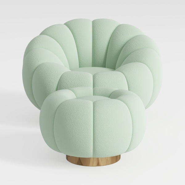 GarveeHome Modern Swivel Barrel Accent Chair