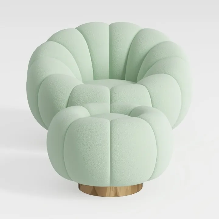 GarveeHome Modern Swivel Barrel Accent Chair