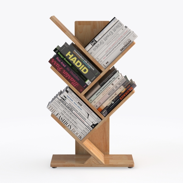 6 Tier Tree Bookshelf,Small Bookcase with Storage