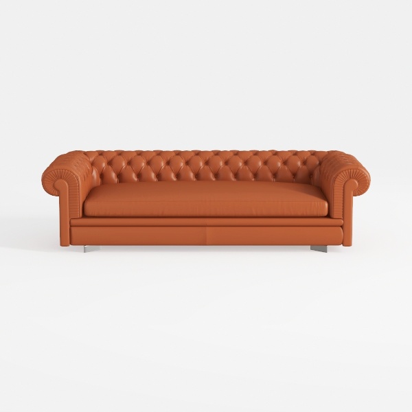 Large Sofa, Velvet Sofa Three-seat Sofa Classic
