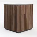 Modern Fluted Sideboard Buffet Cabinet with Left 45 Degree View