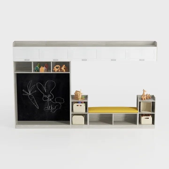 2 Wall Cabinet with Particle Board Construction,