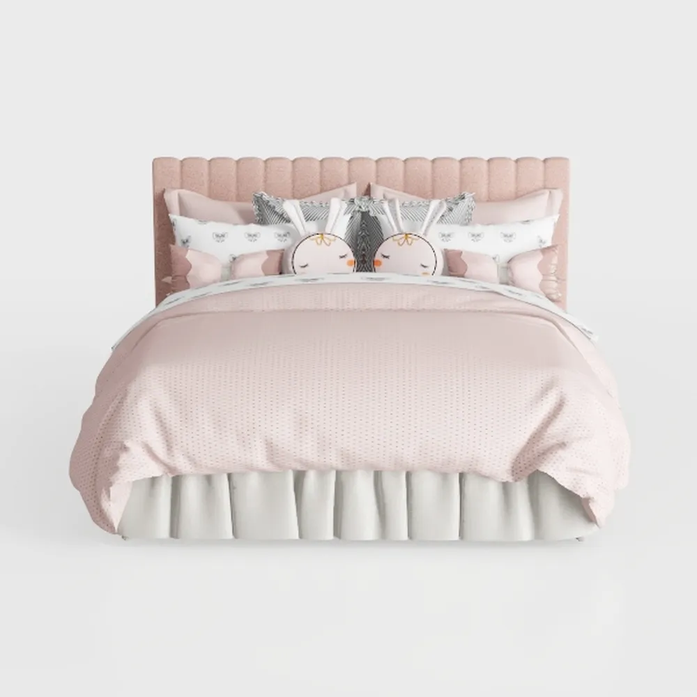Acme Reggie Full Bed in Pink Fabric