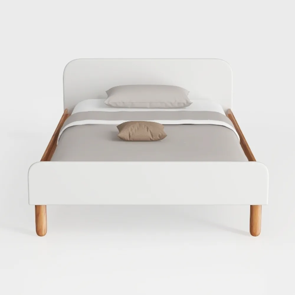 Modern Solid Wood Platform Bed with Adjustable Hea