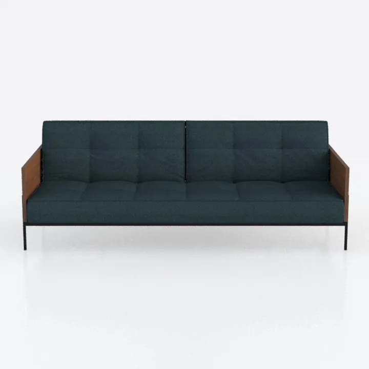 Benjara Fabric Adjustable Sofa with Square Tufted