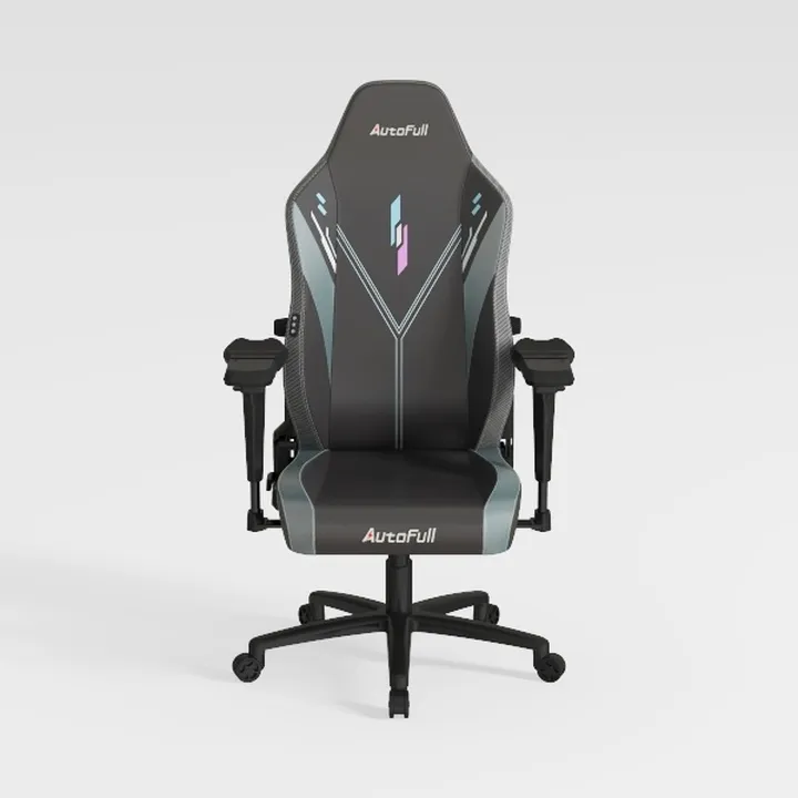 Modern Fabric Leather Gaming Chair Ergonomic RGB Accent 3D Model