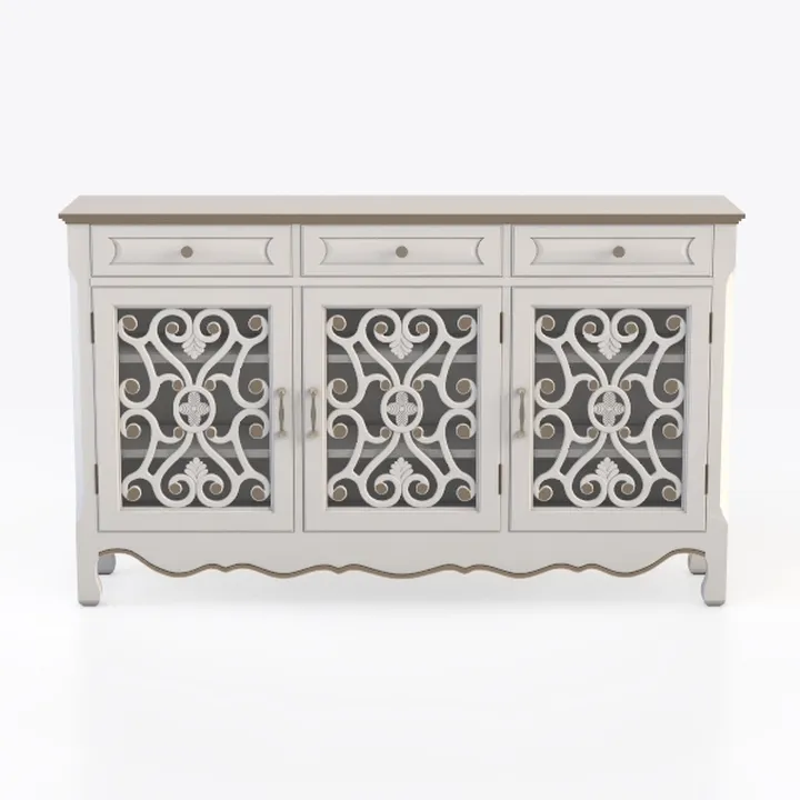 44" Sideboard Buffet Cabinet, Farmhouse Accent