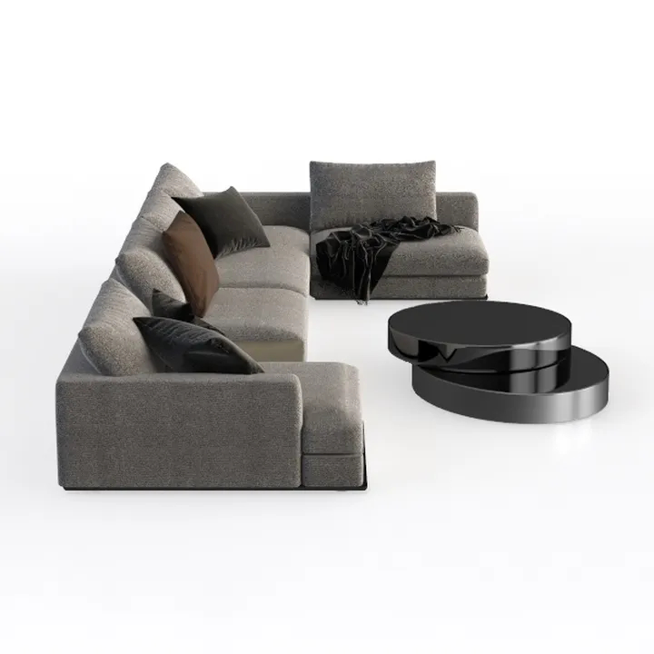 110” Cloud Sectional Couch, Boneless Sofa for