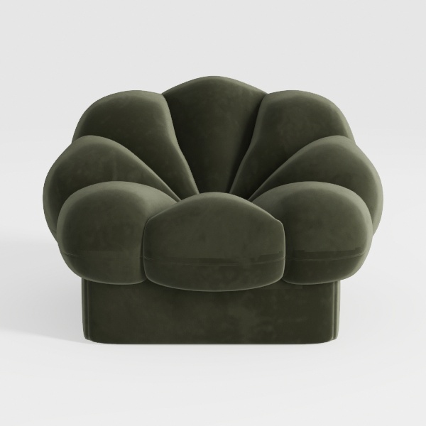 Modern Upholstered 360°Swivel Accent Chair Barrel 