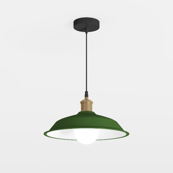 CLAXY Macaron Green Pendant Lights Metal Barn