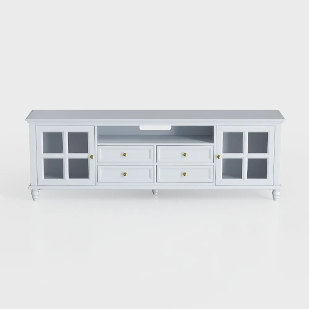 TC-HOMENY TV Stand for 70 inch TV, TV Cabinet with