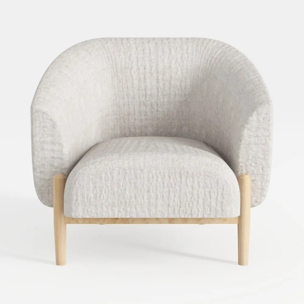 Deco 79 Polyester Living Room Accent Chair Curved 