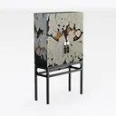 side cabinet-Serene Japanese Right 45 Degree View