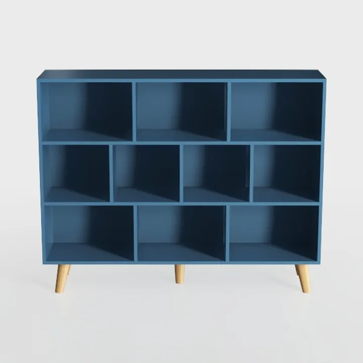IOTXY Wooden Open Shelf Bookcase - 3-Tier Floor