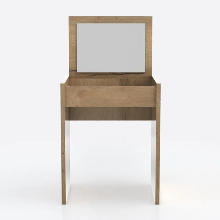 Emilie Weathered Vanity Table with Mirror