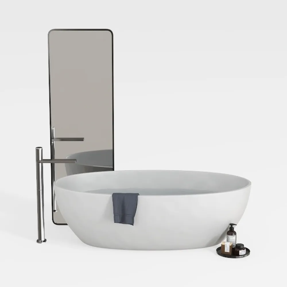59" Acrylic Freestanding Bathtub, Oval