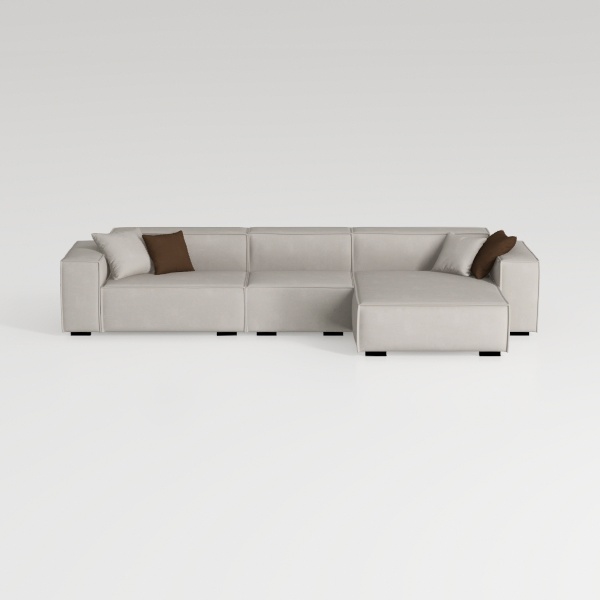 EcoSummer 112&#39;&#39; Large L-Shaped Sectional Sofa, Mod