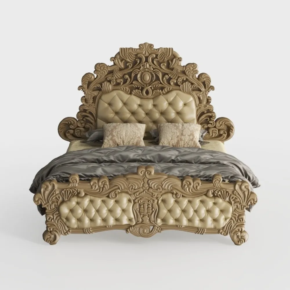 Acme Furniture King PU Upholstered Eastern Bed wit