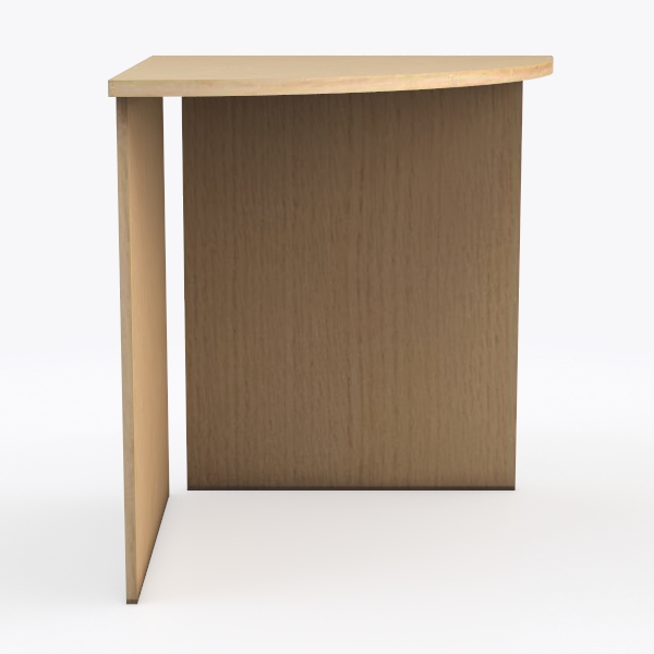 Oak Desk Round Inner Corner