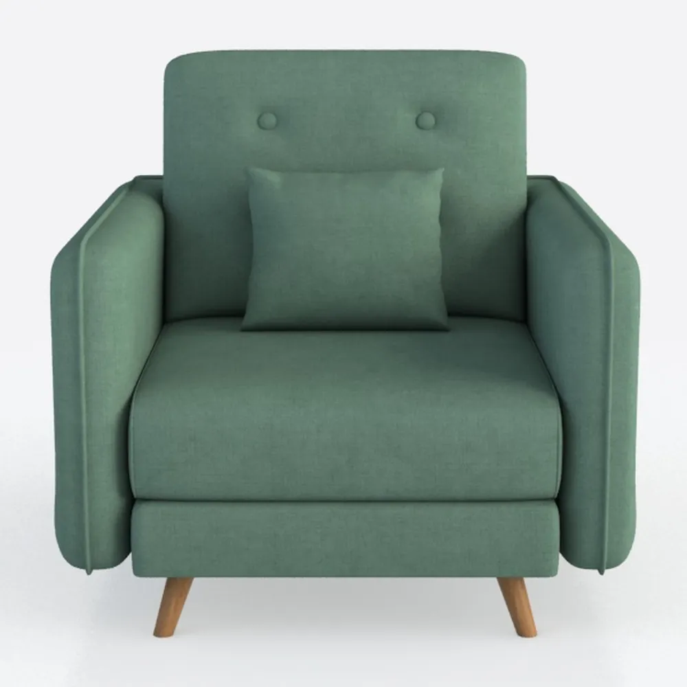 Modern Teddy Fabric Accent Chair, Upholstered