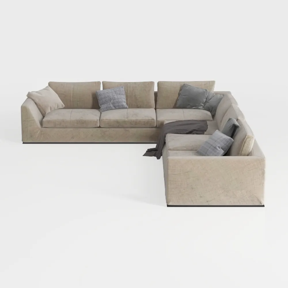 Modern Corner Chaise Sofa L-Shaped Sectional