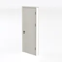Minimalist Modern Solid Wood Interior Door 3D Model Left 45 Degree View