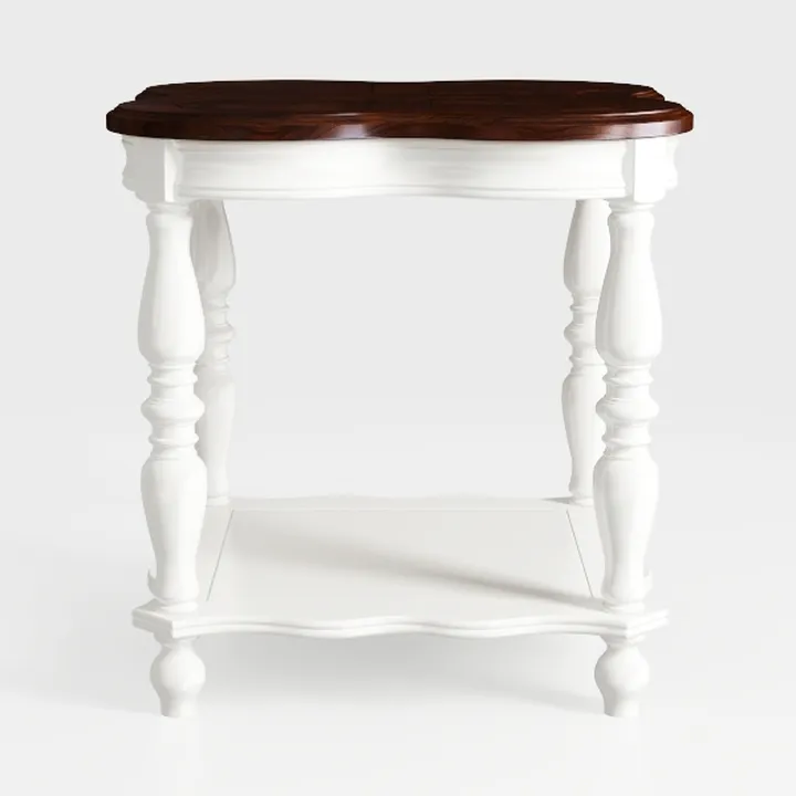 Farmhouse End Table Set of 2,Large Side Table with