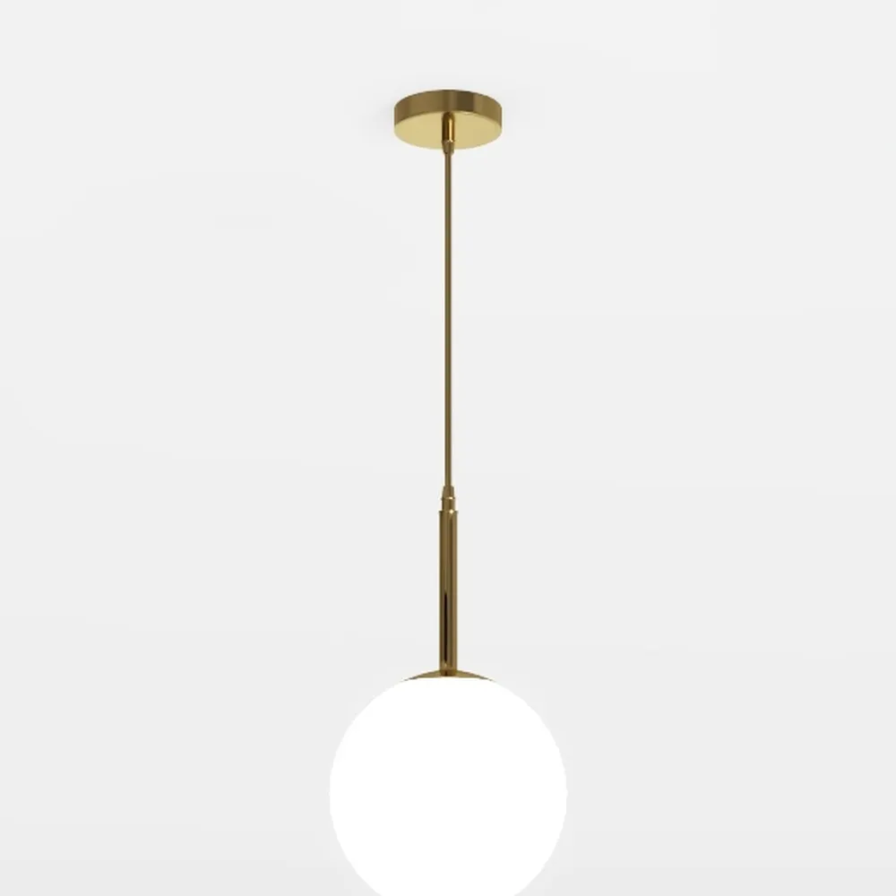 Modern Globe Pendant Light 1-Light Mid Century