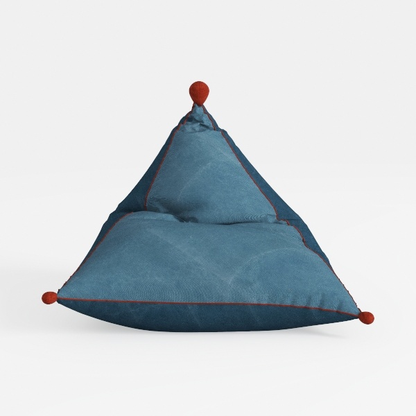 44 in. Wide Modern Blue Cheese Block Design Cotton