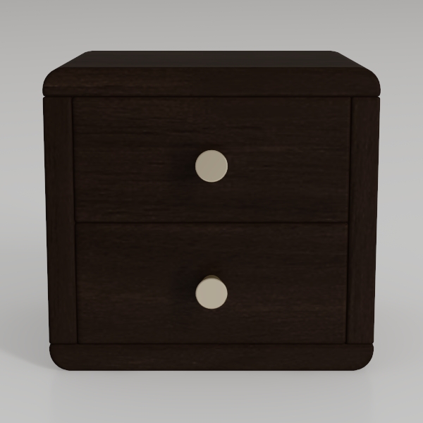 Rustic Nightstand with 2 Drawers | Spacious