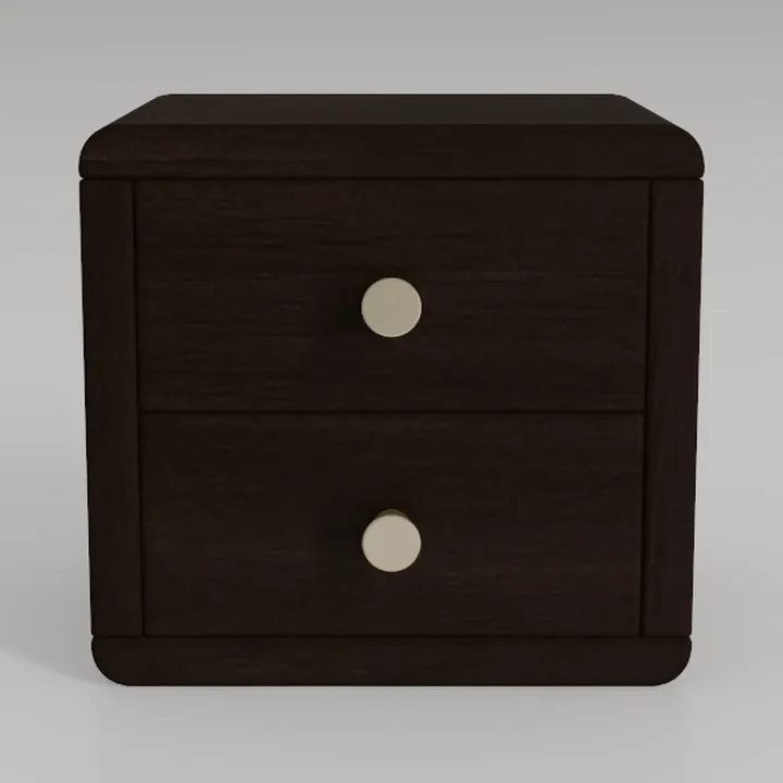 Rustic Nightstand with 2 Drawers | Spacious