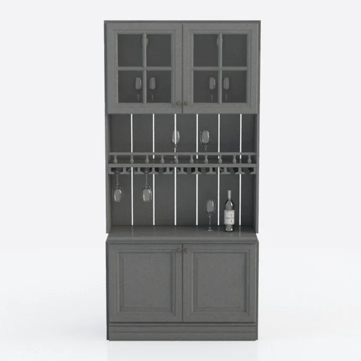 78.7" Tall Pantry Cabinet with LED Lights