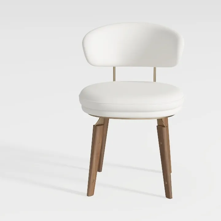 Upholstered Dining Chairs Set of 2,Mid Century