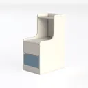 Furinno Luder Bookcase / Book / Storage, 2-Tier Left 45 Degree View