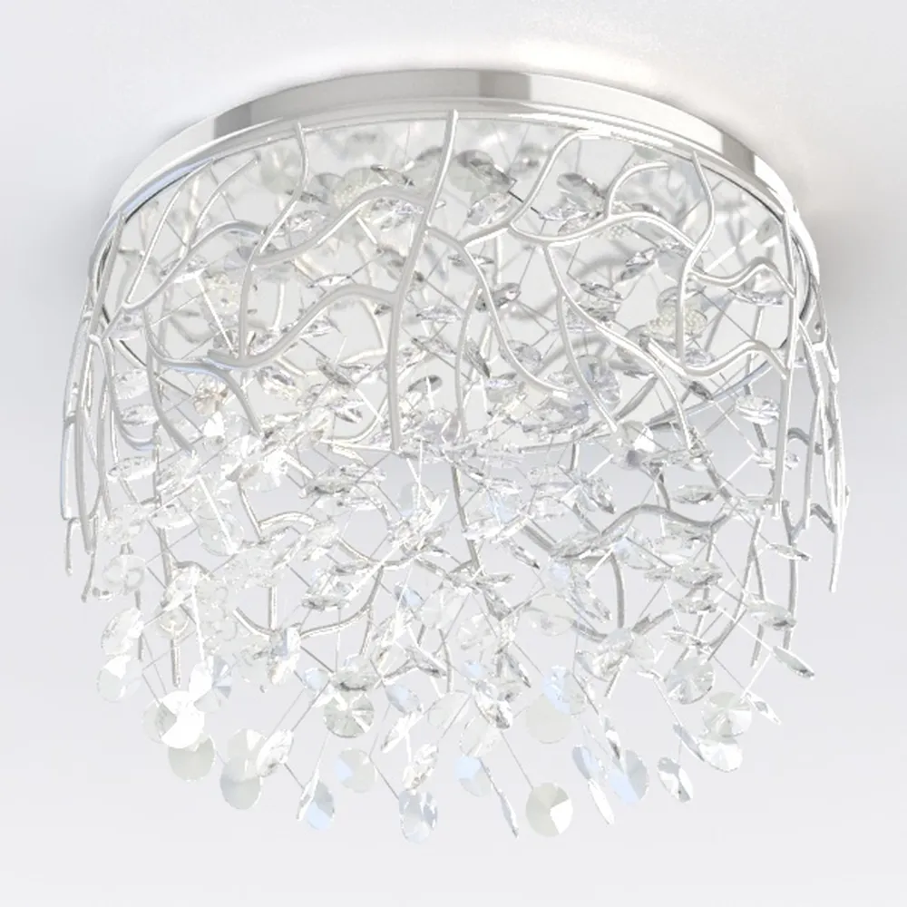 4-Light Crystal Chandeliers Flush Mount, 14 Inches