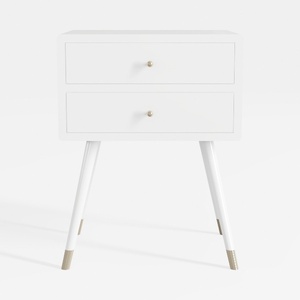 Wood Nightstand, Accent End Table Chest with 2