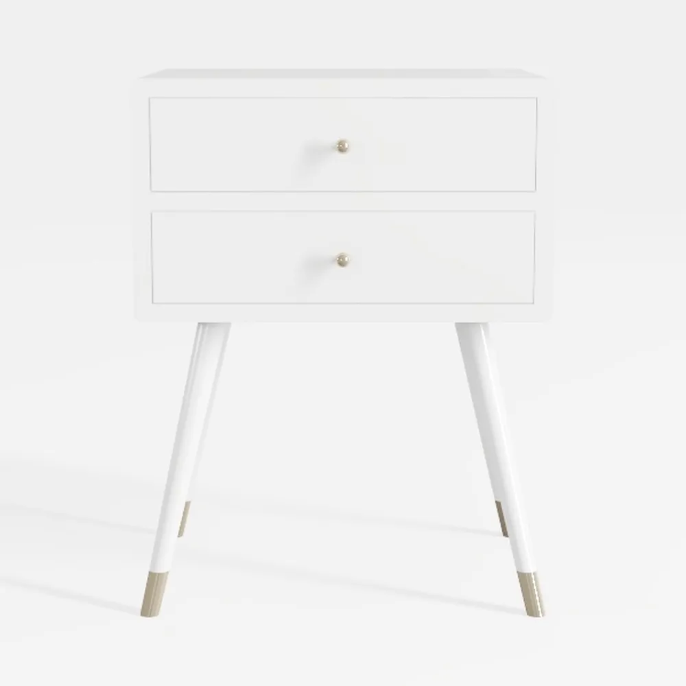 Wood Nightstand, Accent End Table Chest with 2