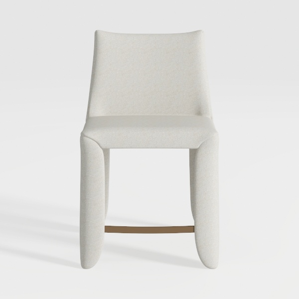 Modern Upholstered Dining Chairs Set of 4, White